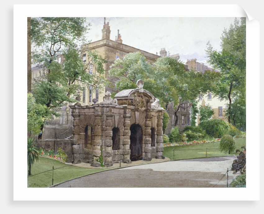 View of the south front of York Watergate, Buckingham Street, Westminster, London by John Crowther