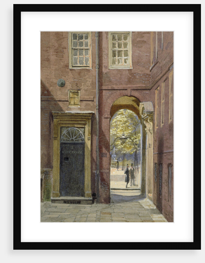 View of Elm Court, Inner Temple looking towards Middle Temple, London by John Crowther