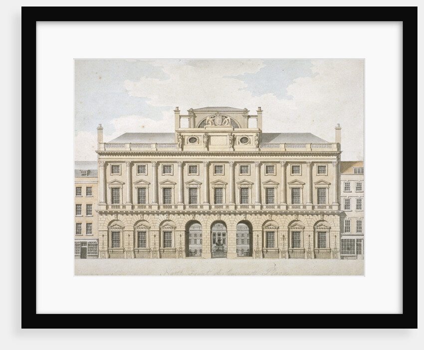 View of the north front of Somerset House in the Strand, Westminster, London by John Pass