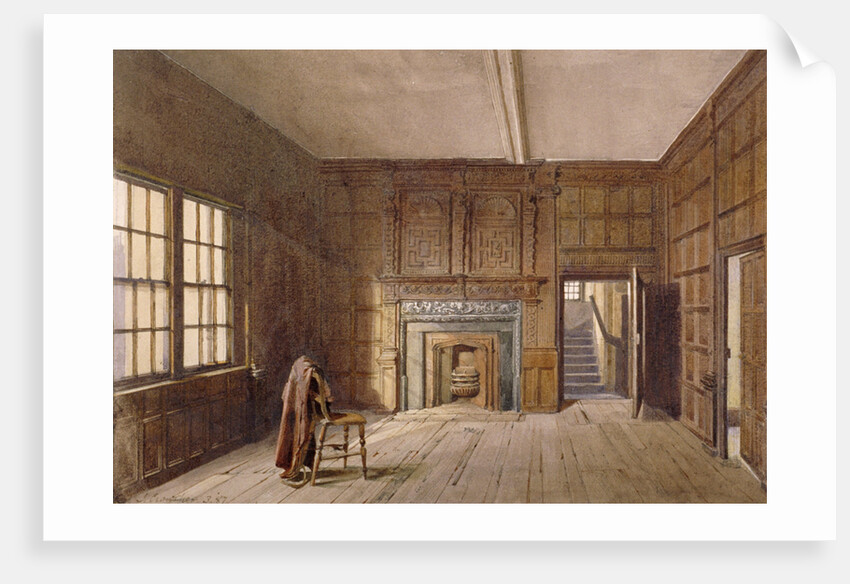 Interior view of Sir John Spencer's room in Canonbury House, Islington, London by John Crowther