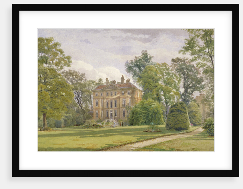 Garden front of Wandsworth Manor House, St John's Hill, Wandsworth, London by John Crowther