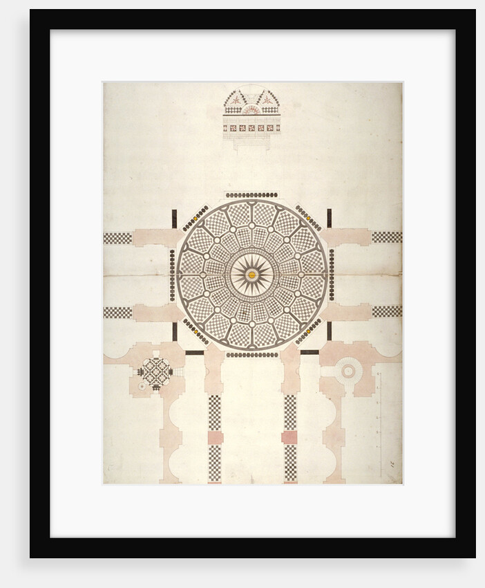 Pavement under the cupola of St Paul's Cathedral, London by Anonymous