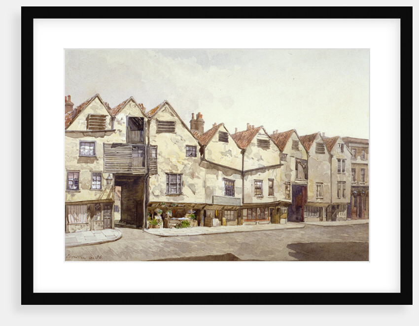 View of shops and houses, Bermondsey Street, Bermondsey, London by John Crowther