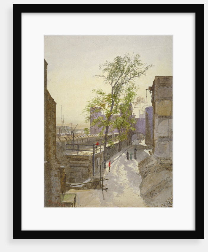 View of store rooms looking west from Cradle Tower, Tower of London, Stepney, London by John Crowther