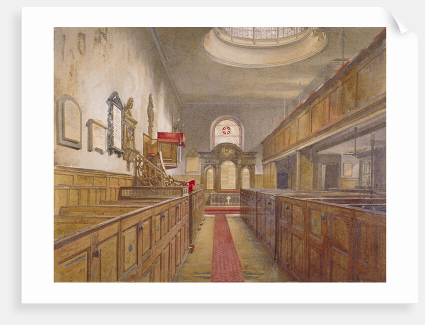 Interior of Holy Trinity, Minories, London by John Crowther