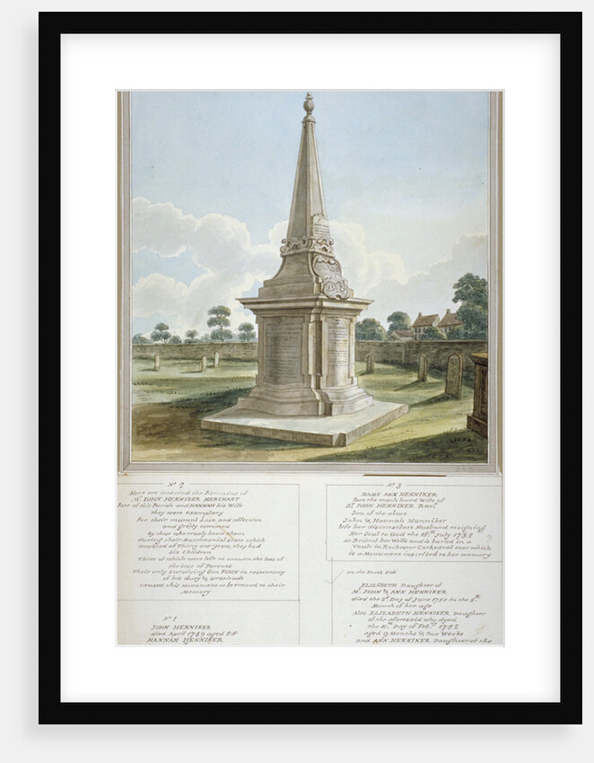 Monument to the Henniker family, churchyard of All Saints, West Ham, Newham, London by Anonymous