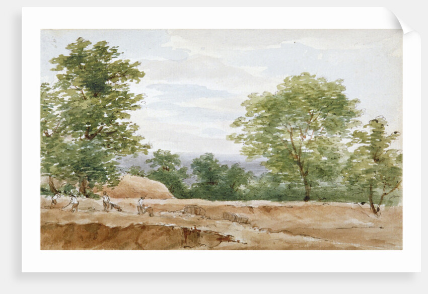 View from the excavations of Highgate Tunnel, London by George Arnald