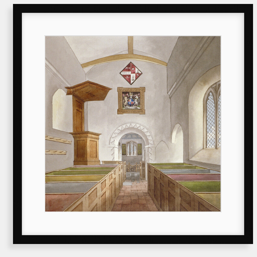 Interior of the Church of St Mary, Bedfont, Middlesex by Anonymous