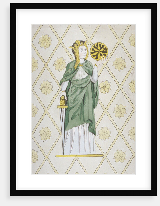 St Catherine, stained glass, church of St Leonard, Heston, Middlesex by Anonymous