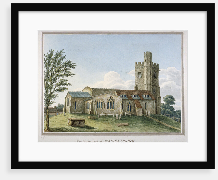 View of the north side of the church of St Mary, Staines, Surrey by Anonymous