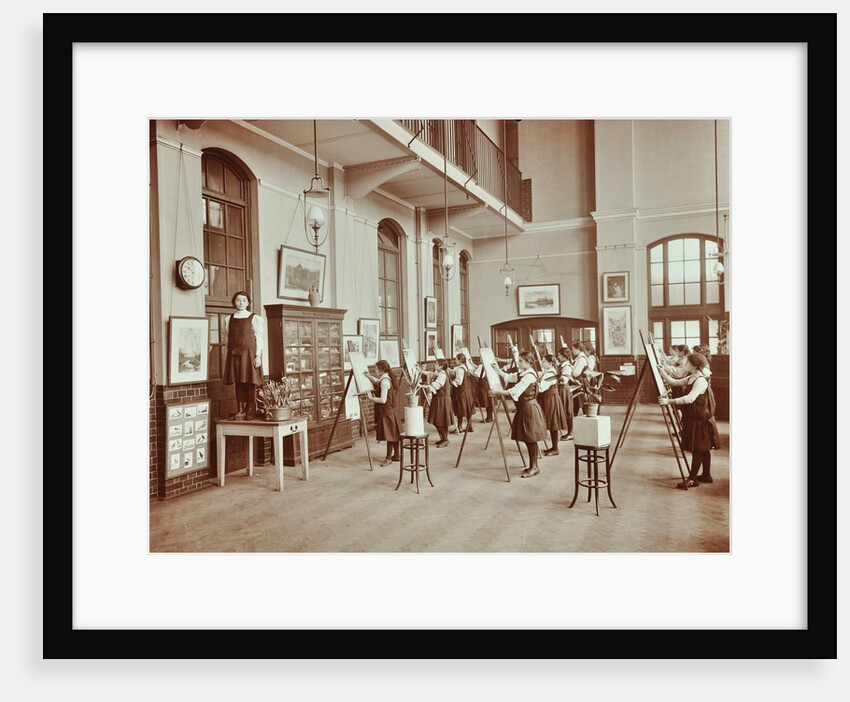 Drawing class, Myrdle Street Girls School, Stepney, London, 1908 by Unknown