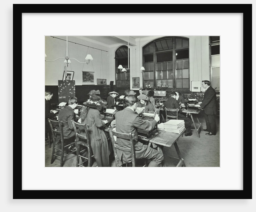 Typewriting class, Hammersmith Commercial Institute, London, 1913 by Unknown