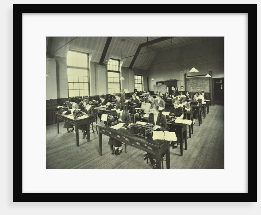 Typewriting class, Bow and Bromley Commercial Institute, London, 1924 by Unknown