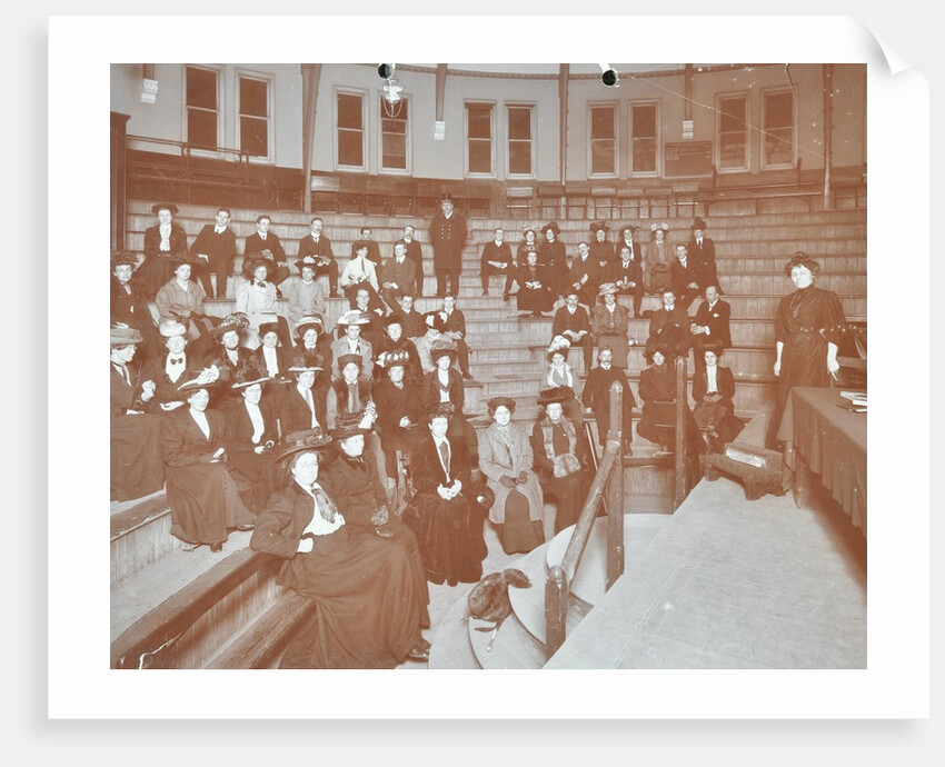 Men and women attending a literature class, Hackney Downs Secondary School, London, 1908 by Unknown
