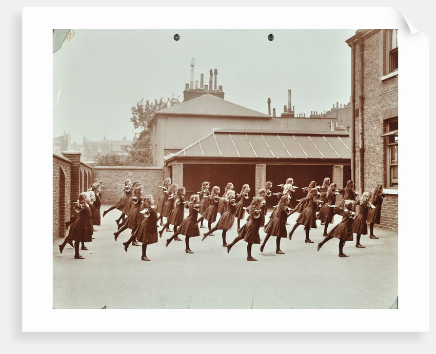 Exercise class, Buckingham Street School, Islington, London, 1906 by Unknown