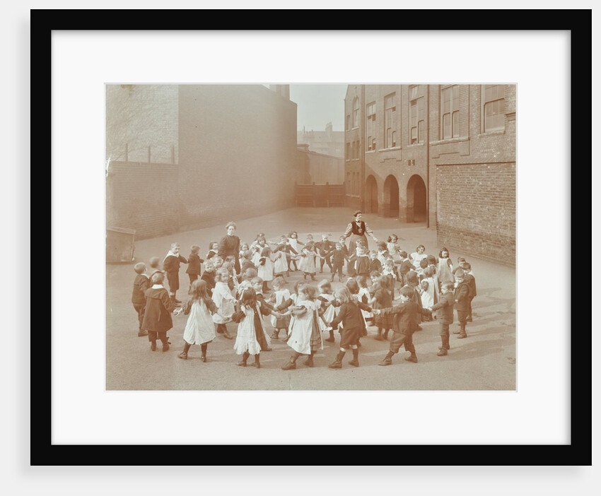Children playing  'Twinkle, Twinkle, Little Star', Flint Street School, Southwark, London, 1908 by Unknown