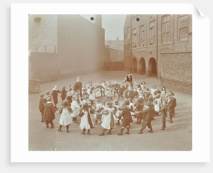 Children playing  'Twinkle, Twinkle, Little Star', Flint Street School, Southwark, London, 1908 by Unknown