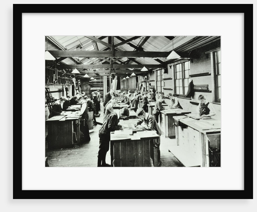 Handicraft lesson, Hackney Downs School, London, 1911 by Unknown