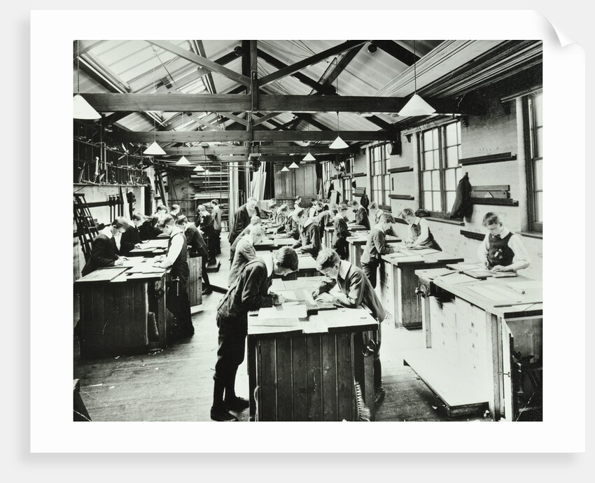 Handicraft lesson, Hackney Downs School, London, 1911 by Unknown