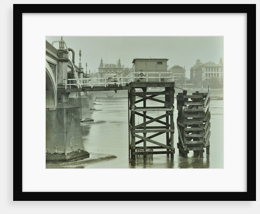Emergency Water Supply Pump Platform, Westminster Bridge, London, WWII, 1944 by Unknown