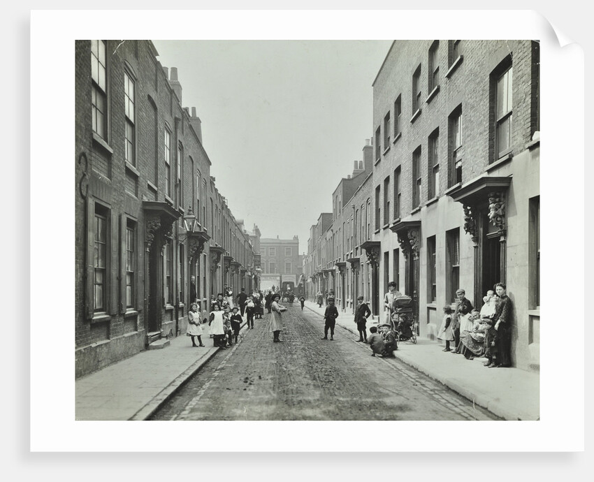 People in the street, Albury Street, Deptford, London, 1911 by Unknown