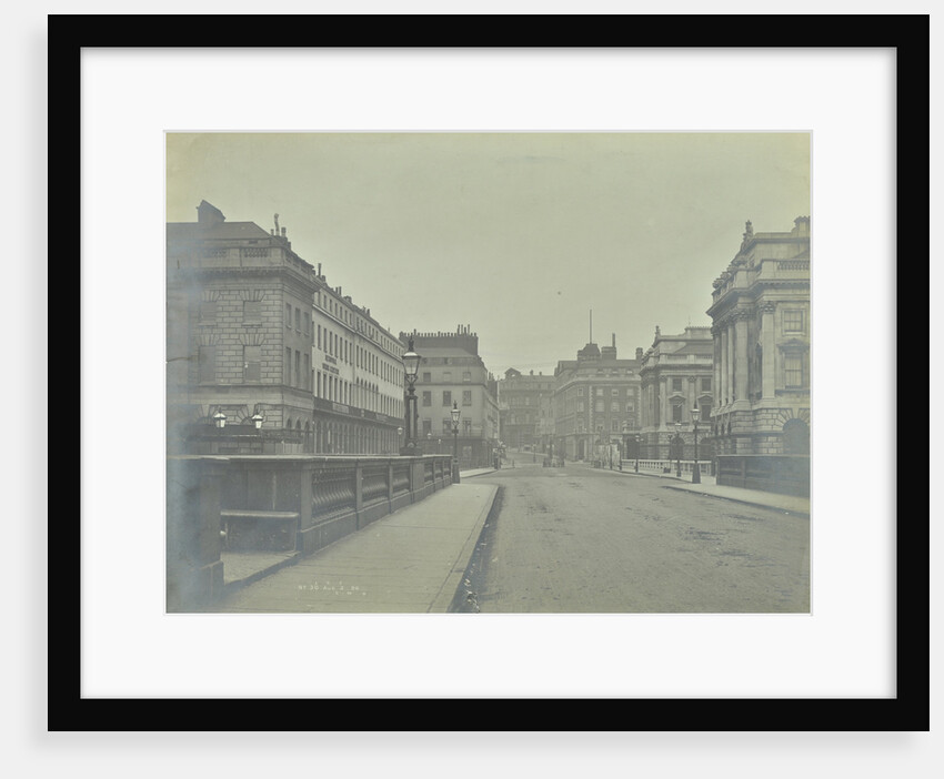 Empty streets at Lancaster Place, seen from Waterloo Bridge, London, 1896 by Unknown