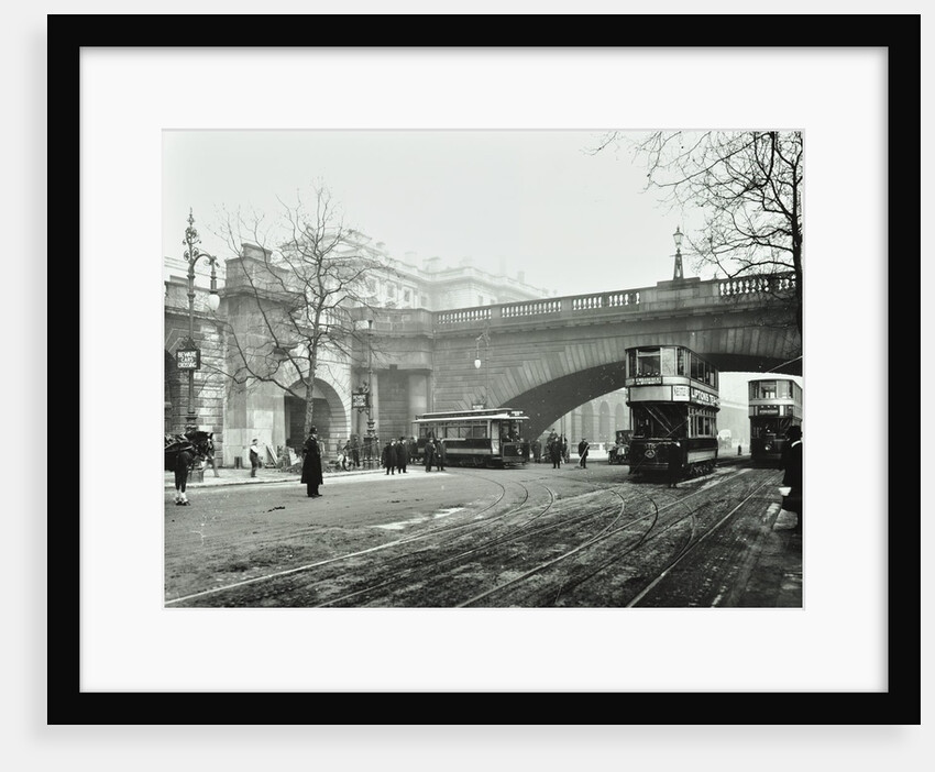 Entrance to the tram tunnel by Waterloo Bridge, London, 1908 by Unknown