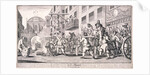 Burning the rumps at Temple Bar, London by William Hogarth