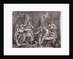 A Rake's Progress; plate VII of VIII by William Hogarth