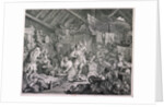 Strolling actresses dressing in a barn by William Hogarth