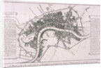 Map of London showing English Civil War Fortifications, c1642 by George Vertue