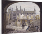 Demolition of Guildhall Chapel, London by Robert Blemmell Schnebbelie