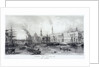 Custom House and River Thames by Frederick James Havell
