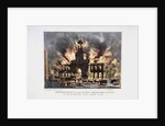 Destruction of the Royal Exchange' (2nd) fire, London by W Clerk