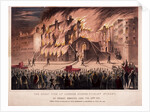 Firemen fighting the blaze at the Cotton's Wharf Fire, Bermondsey, London by Anonymous