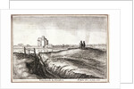 View of the area around New River Head, Finsbury, London by Wenceslaus Hollar