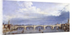 New London Bridge, London by Augustus Charles Pugin