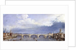 New London Bridge, London by Augustus Charles Pugin