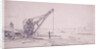 Crane at Westminster Bridge, London by Edward William Cooke