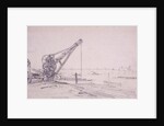 Crane at Westminster Bridge, London by Edward William Cooke