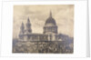 South west view of St Paul's Cathedral, City of London, across the roof tops by Anonymous