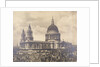 South west view of St Paul's Cathedral, City of London, across the roof tops by Anonymous