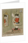 View of a portly City volunteer admiring himself in the mirror by Anonymous