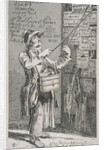 Billposter sticking bills up on a wall by John Thomas Smith