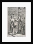 Billposter sticking bills up on a wall by John Thomas Smith