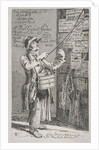 Billposter sticking bills up on a wall by John Thomas Smith