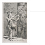Billposter sticking bills up on a wall by John Thomas Smith