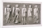 Five effiigies of knights from Temple Church, London by James Basire I