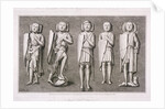 Five effiigies of knights from Temple Church, London by James Basire I