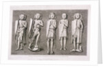Five effiigies of knights from Temple Church, London by James Basire I